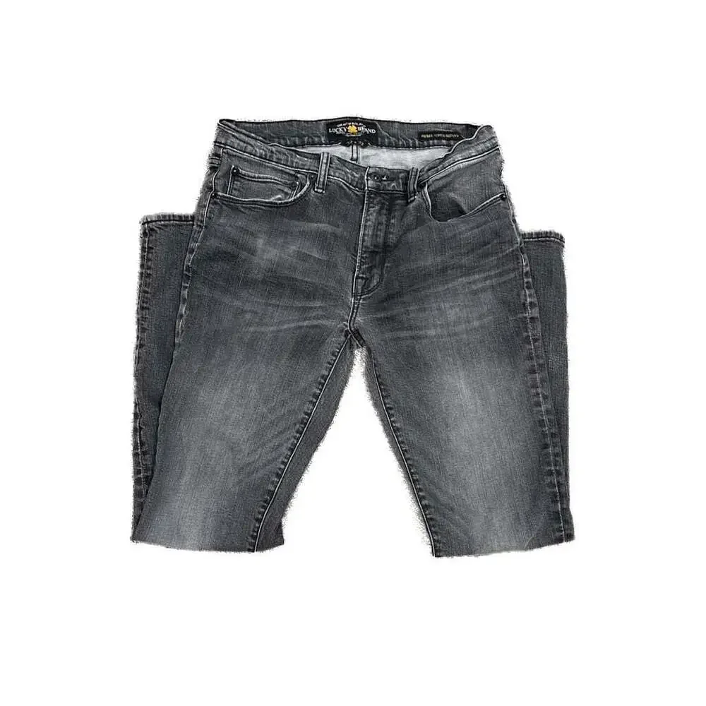 Lucky Brand Rebel Super Skinny Jeans, Gray Washed Denim, Size 32x32‎